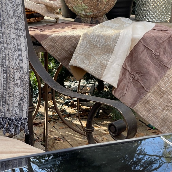 Natural fiber table runner, handmade table runner, neutral color table runner - Picture 2 of 5